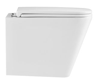 Подвесной унитаз Lemark Florex 9614001 безободковый с сиденьем микролифт белый глянец